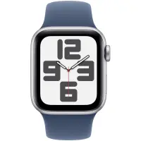 Apple Watch SE2 (2024) Aluminum 40mm GPS eSim NFC 5 ATM Aluminum Case Silver με Sport Band Denim MXED3QH/A