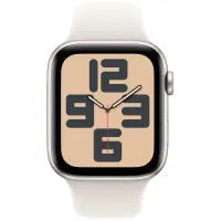 Apple Watch SE2 (2024) Aluminum 44mm GPS eSim NFC 5 ATM Aluminum Case Starlight με Sport Band Starlight MXEV3QH/A
