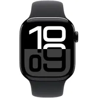 Apple Watch Series 10 Aluminum 42mm GPS eSim NFC IP6X  Aluminum Case Jet Black with Sport Band Black MWWF3QH/A