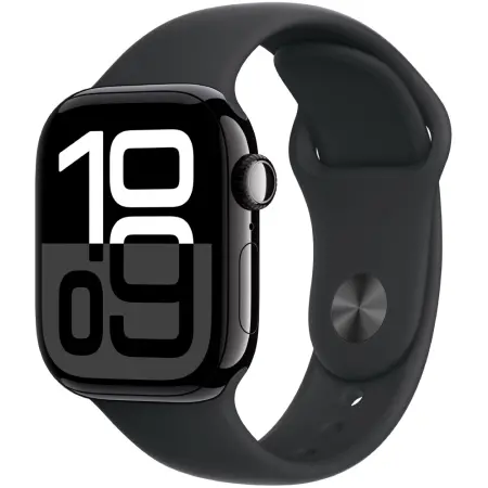 Apple Watch Series 10 Aluminum 42mm GPS eSim NFC IP6X  Aluminum Case Jet Black with Sport Band Black MWWW3QH/A