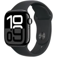 Apple Watch Series 10 Aluminum 42mm GPS eSim NFC IP6X  Aluminum Case Jet Black with Sport Band Black MWWW3QH/A
