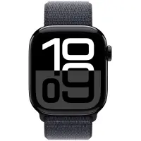 Apple Watch Series 10 Aluminum 42mm GPS eSim NFC IP6X  Aluminum Case Jet Black with Sport Loop Ink MWWG3QH/A