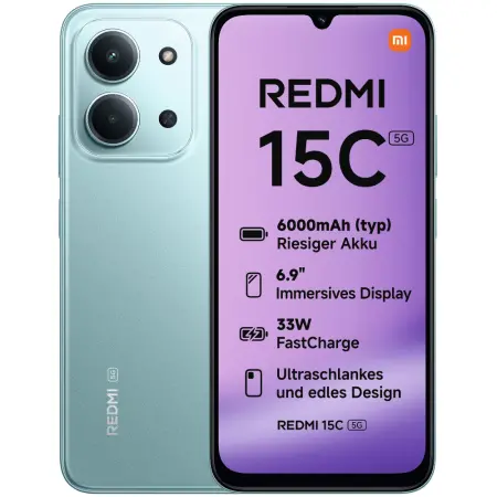 Xiaomi Redmi 15C 5G Dual Sim 6.9" 4GB/128GB NFC IP64 Mint Green