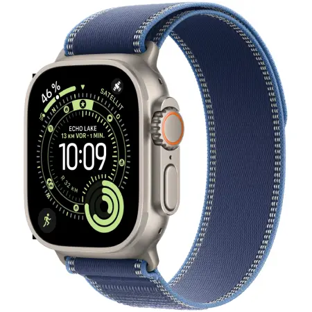 Apple Watch Ultra 3 49mm GPS eSIM NFC IP6X Natural Titanium Case with Blue Trail Loop MEWU4QF/A