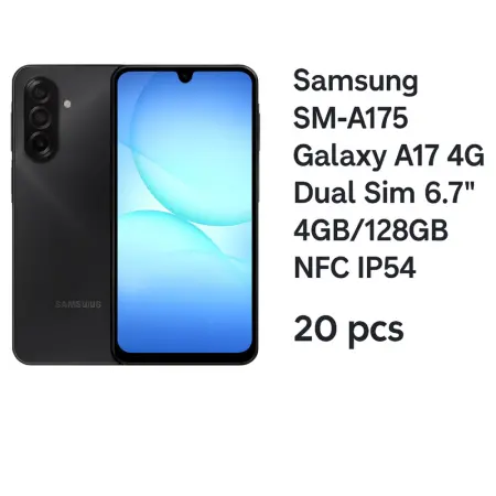 Samsung SM-A175 Galaxy A17 4G Dual Sim 6.7" 4GB/128GB NFC IP54 Black 20pcs