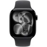 Apple Watch Series 11 (2025) Aluminum 42mm GPS NFC IP6X  Aluminum Case Jet Black with Sport Band Black