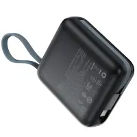 Power Bank Acefast M23 Mini 10000mAh PD22.5W Fast Charging with 1xUSB-C Cable and 1xLightning Cacle and 1χUSB-C Port Black