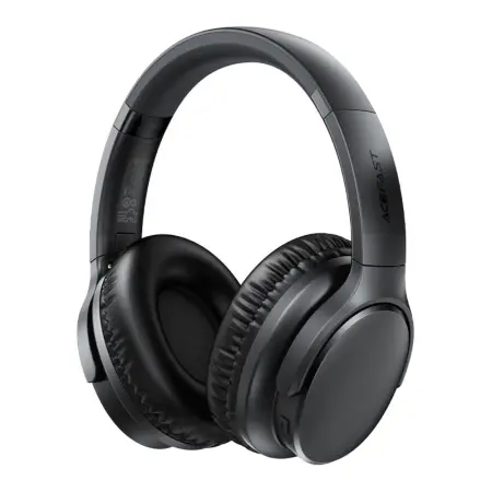 Wireless Foldable Headphones Stereo Acefast H10 500mAh v5.4 Hi-Fi with Microphone AUX USB-C Black