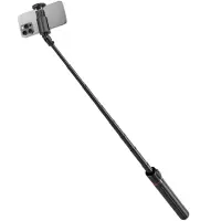 Four-Leg Holder and Selfie Stick Acefast E31 for Devices 4.5"-7.0" Extendable up to 1.77m with Remote Control Black