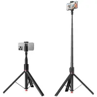 Four-Leg Holder and Selfie Stick Acefast E31 for Devices 4.5"-7.0" Extendable up to 1.77m with Remote Control Black