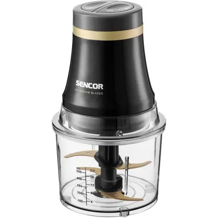 Sencor SCB 4000BK Food Chopper 400W with 1L Bowl and 2 Dual Blades