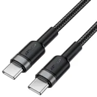Data Cable Acefast C22-03 USB-C to USB-C Braided USB2.0 3A 60W 1.2m Black