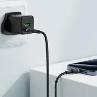 Data Cable Acefast C22-03 USB-C to USB-C USB2.0 3A 60W Braided Black1.2m