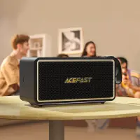 Wireless Speaker Acefast K3 Max v5.4 TWS 80W 5000mAh with Microphone USB AUX TF and RGB Lighting IPX6 Black