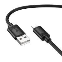Cable Hoco X122 USB-A  to Lightning 2.4A Fast Charging Black 1m