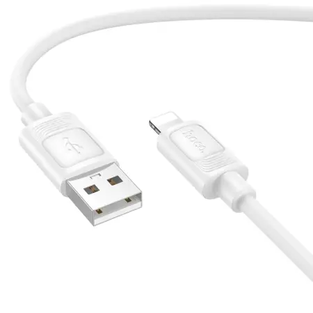 Cable Hoco X122 USB-A  to Lightning 2.4A Fast Charging White 1m