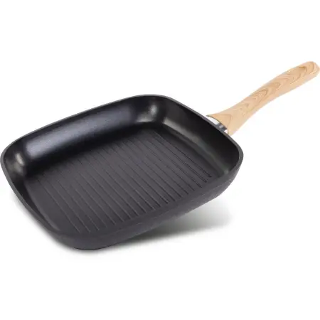 Grill Pan Aluminum 26cm NATUR Lamart LT1307 Black