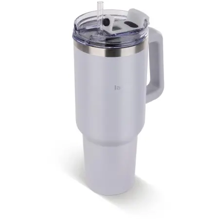 Stainless Steel & Plastic Thermos Cup 1.2L HUGE Lamart LT4086 White Grey