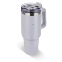 Stainless Steel & Plastic Thermos Cup 1.2L HUGE Lamart LT4086 White Grey