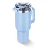 Stainless Steel & Plastic Thermos Cup 1.2L HUGE Lamart LT4087 Blue