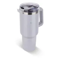 Stainless Steel & Plastic Thermos Cup 900ml HUGE Lamart LT4089 White