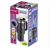 Stainless Steel & Plastic Thermos Cup 900ml HUGE Lamart LT4091 Black