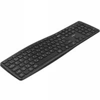 Yenkee YKB 2100CS Wireless Ergonomic Keyboard with Silent Keys and Detachable Palm Rest up to 250hrs of Operation Black
