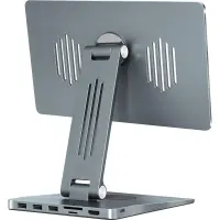 Desktop Stand / Hub Yenkee YSN 04 Magnetic for iPads up to 11" with 3xUSB-A, 1xUSB-C PD100W, 1xHDMI 2.0, SD Port and Wireless Charging