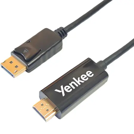HDMI to Display Port Cable Yenkee YCH 415 1.4 4K/30Hz Gold Plated Black 2m