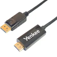 HDMI to Display Port Cable Yenkee YCH 415 1.4 4K/30Hz Gold Plated Black 2m