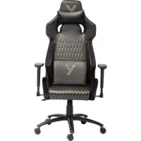 Gaming Chair Yenkee YGC 110GD ONYX Black with Scratch Resistant PU Leather 3D Armrest Adjustment Max. Load 130kg