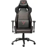 Gaming Chair Yenkee YGC 110RD GHOST Black with Scratch Resistant PU Leather 3D Armrest Adjustment Max. Load 130kg