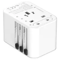 International Adapter Charger Energizer ETC650 US/AU UK EU with 1xUSB-A QC 30W 2xUSB-C PD65W GaN White