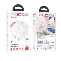 Noozy C21 Core PD25W Travel Charger with USB-C to Lightning Cable 1m White