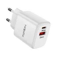 Noozy Rogue E35 PD30W+QC3.0 Travel Charger USB-C Max PD 30W USB-A Max 18W White