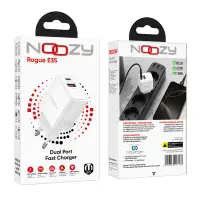 Noozy Rogue E35 PD30W+QC3.0 Travel Charger USB-C Max PD 30W USB-A Max 18W White