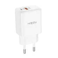 Noozy Rogue E35 PD30W+QC3.0 Travel Charger USB-C Max PD 30W USB-A Max 18W White