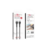 Noozy A45 Power Cable USB-C to USB-C Fast Charging 60W+Apple PD27 Black 1m