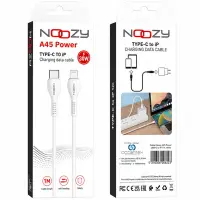 Noozy A45 Power Cable USB-C to Lightning Fast Charging 30W 3A White 1m