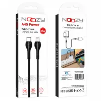 Noozy A45 Power Cable USB-C to Lightning Fast Charging 30W Black 1m