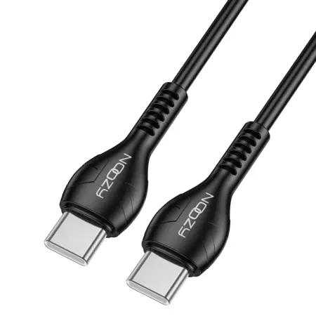 Noozy A45 Power Cable USB-C to USB-C Fast Charging 60W+Apple PD27 Black 2m