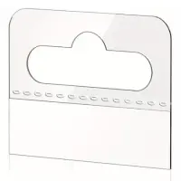 Clear Self-Adhesive Hang Tags with Holes for Retail Display Stands with 3M Tape 4.5cm x 4.5cm
