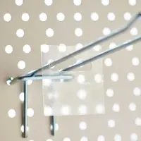 Clear Self-Adhesive Hang Tags with Holes for Retail Display Stands with 3M Tape 4.5cm x 4.5cm