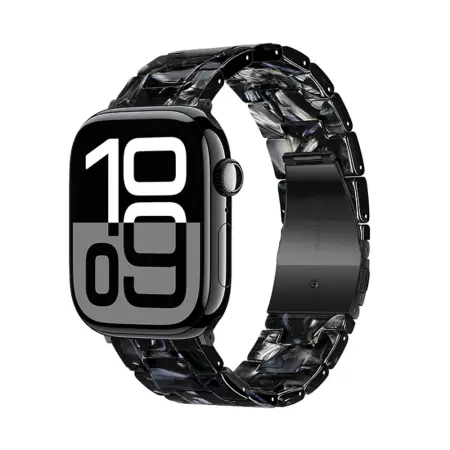 Watchband Hoco WA36 Elegant Series 38/40/41/42mm Plastic Bracelet Strap For Apple Watch series 1/2/3/4/5/6/7/8/9/SE/SE2 Lightning Black