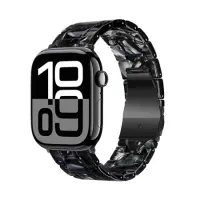 Watchband Hoco WA36 Elegant Series 38/40/41/42mm Plastic Bracelet Strap For Apple Watch series 1/2/3/4/5/6/7/8/9/SE/SE2 Lightning Black