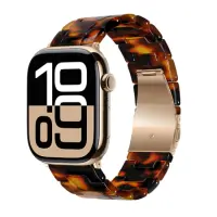 Watchband Hoco WA36 Elegant Series 38/40/41/42mm Plastic Bracelet Strap For Apple Watch series 1/2/3/4/5/6/7/8/9/SE/SE2 Tortoise Shell