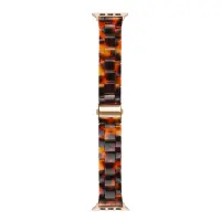 Watchband Hoco WA36 Elegant Series 38/40/41/42mm Plastic Bracelet Strap For Apple Watch series 1/2/3/4/5/6/7/8/9/SE/SE2 Tortoise Shell