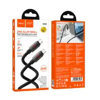 Cable Hoco U143 Joy USB-C to USB-C 240W PD3.1 Fast Charging 5A Black 1.2m