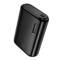 Power Bank Hoco J158 Runner 5000mAh 5V/2A with 1xUSB-A 1xUSB-C 1xMicro USB and LED Battery Indicator Black