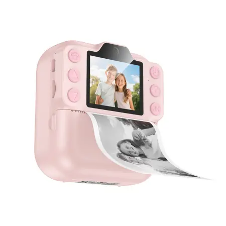 Hoco DV211 Kids Dual HD Camera 2.0" Screen 1300mAh with 2GB memory card Able to Print Photos Pink